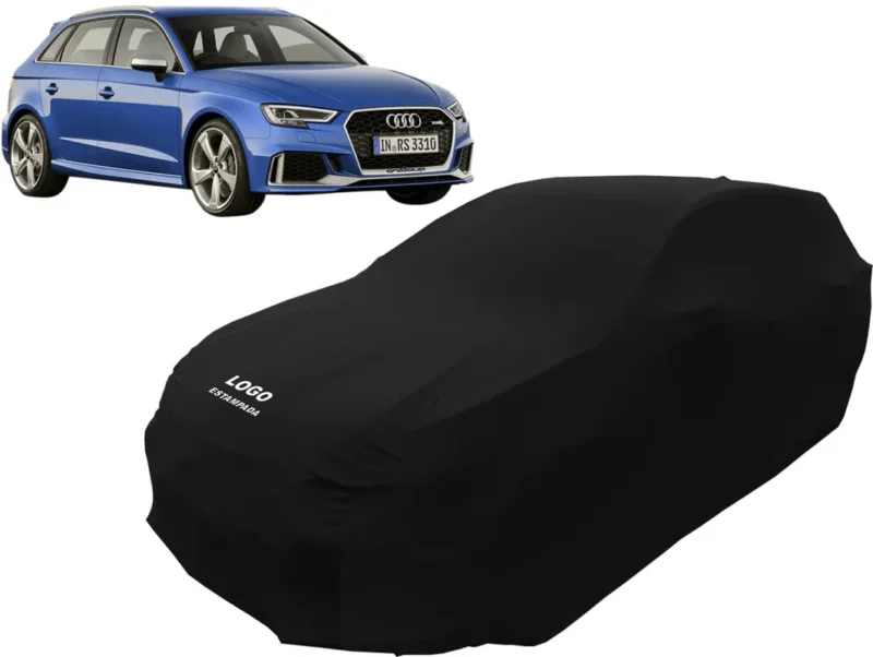 Capa Automotiva Audi Rs3 Em Tecido Helanca Lycra Cor Preta - Image 6