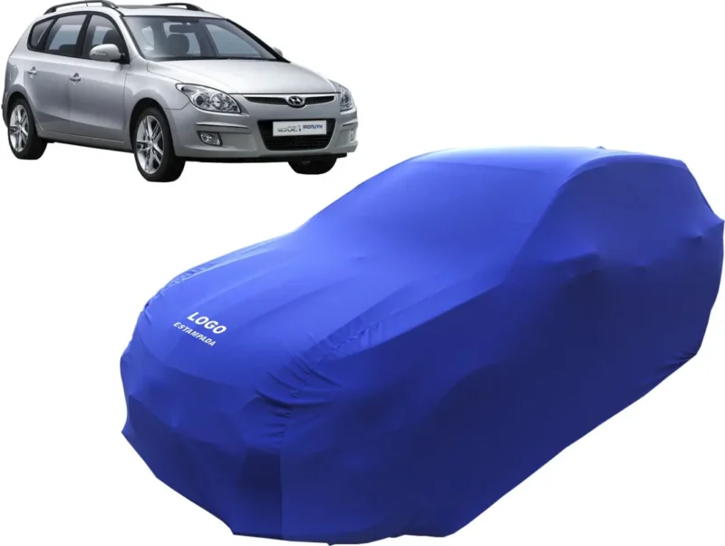 Capa De Tecido Cor Azul Alta Proteção Carro Hyundai I30 Cw